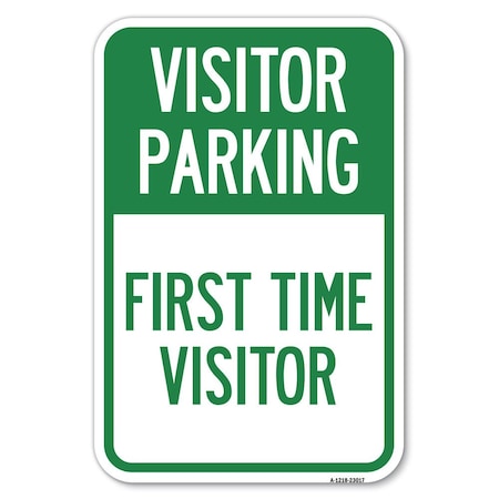 Signmission Reserved Parking Sign Visitor Parking F Heavy-Gauge Aluminum Sign, 12" x 18", A-1218-23017 A-1218-23017